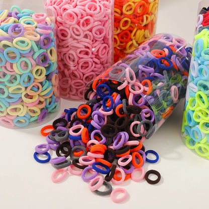 Colorful Basic Nylon Elastic Hair Ties for Girls - 20/50/100pcs