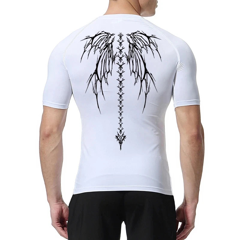 Men's Graphic Compression T-Shirts: Quick-Drying Sportswear