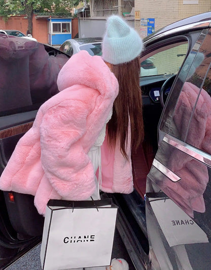 Pink Plush: Sweet Fur Coat