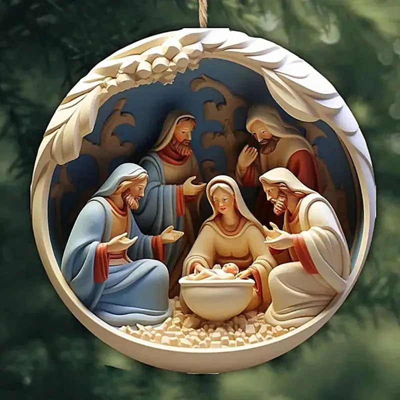 Holy Night 2025: Acrylic Jesus Nativity Ornament