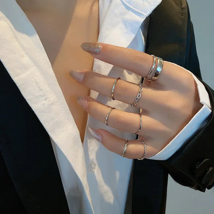 Hot Selling 7pcs Fashion Metal  Rings