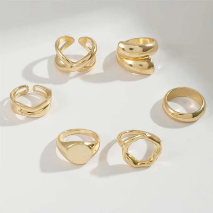 Radiant Bands: Gold Open Rings