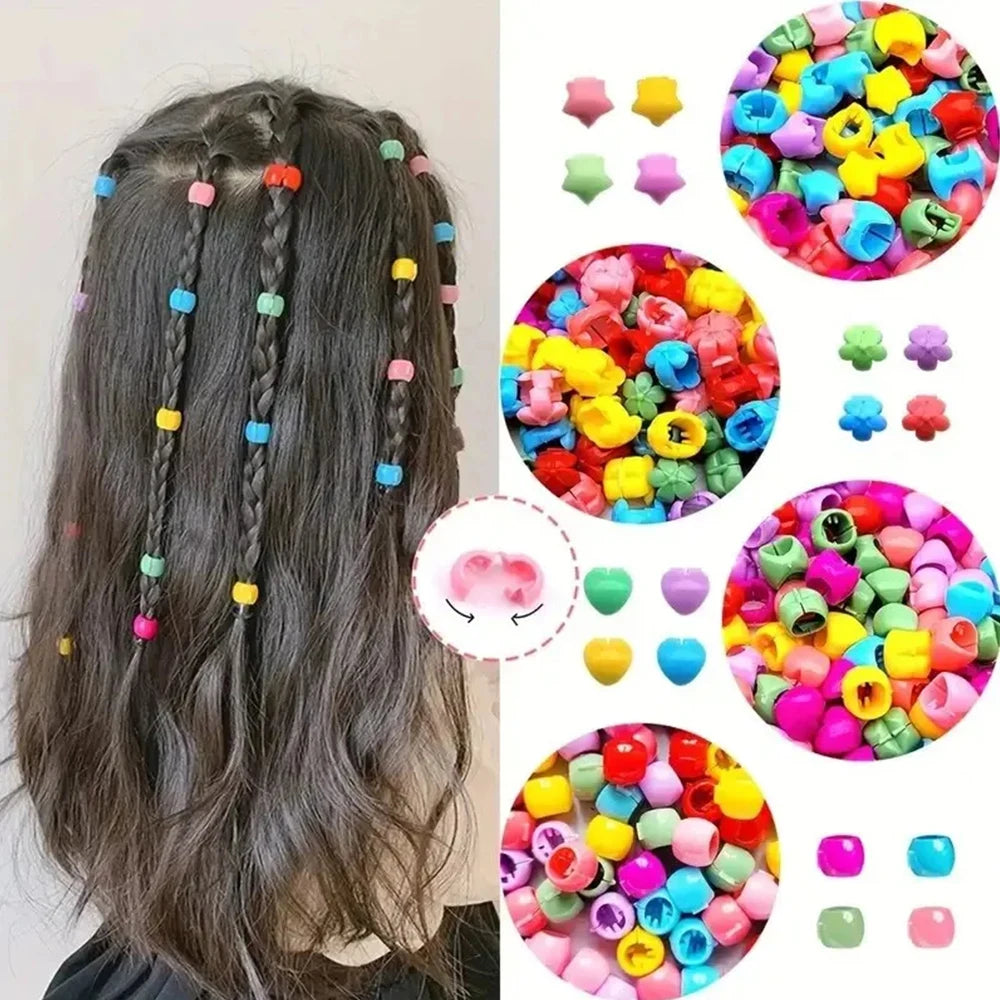 Cute Flower Hair Clips Set - 100pcs for Girls