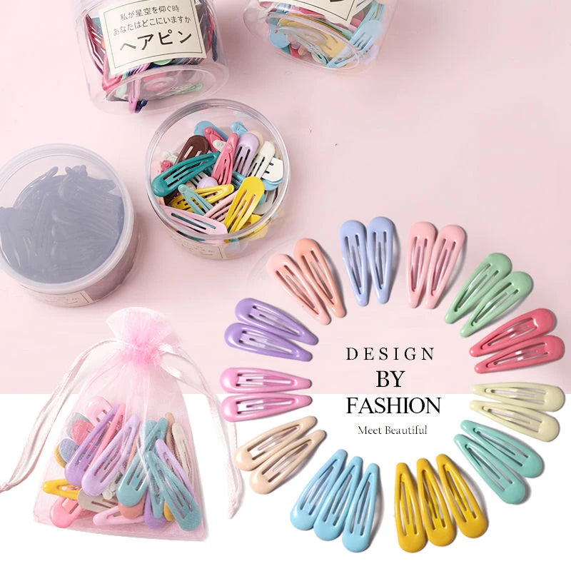 Colorful Hair Clips Set - 10-40pcs