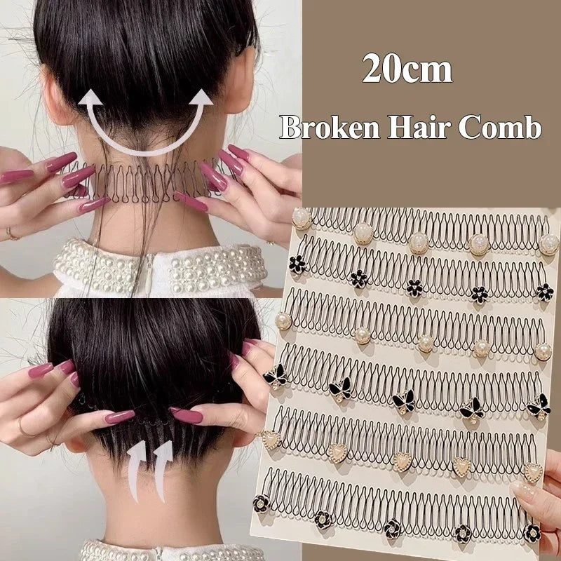 Lovely Flower Pearl Broken Hair Organizer Girls Women