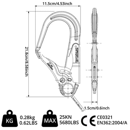 Climb Master: 35KN Carabiner Gear