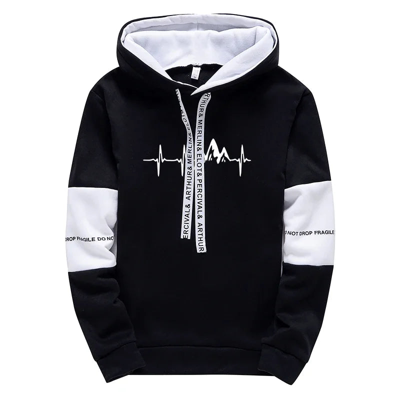 Mens 2025 Casual Hooded Sweatshirt Jogging Clothing High Quality Simplicity Versatile Printing Tops Pants Suit