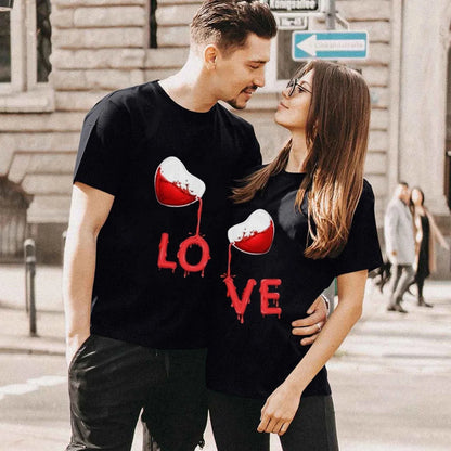 King Queen Couples  Pour Heart T Shirt