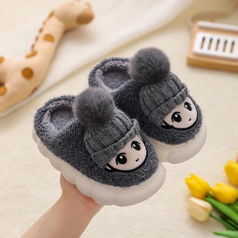 Children's cotton slippers women's autumn and winter home warmth boys'