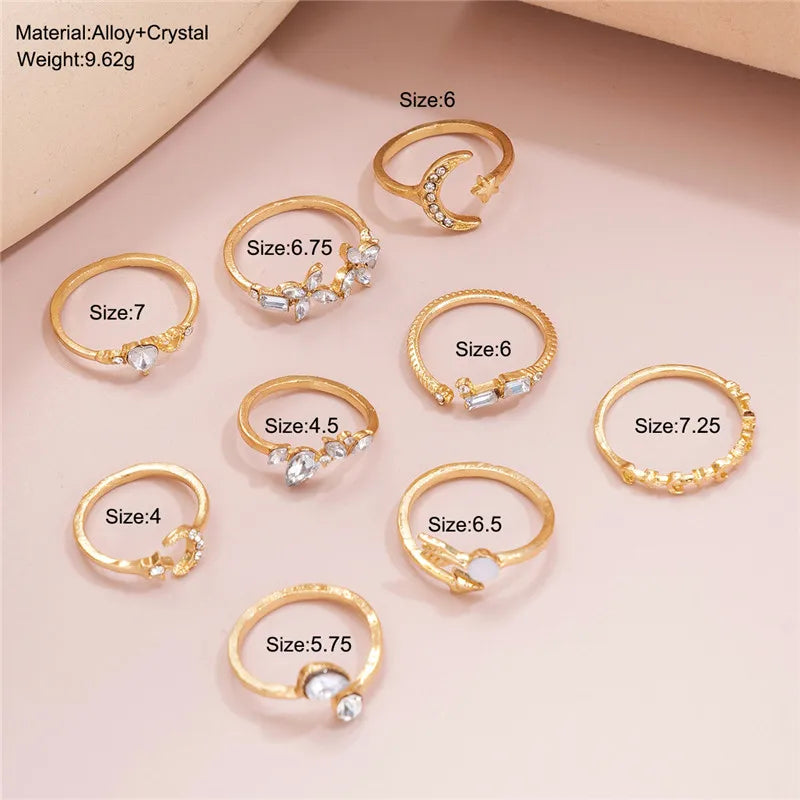 Modyle Boho Gold Color Heart Women Rings