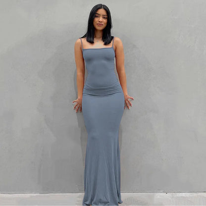 Elegant 2025 Satin Slip Dress for Women - Sleeveless Style