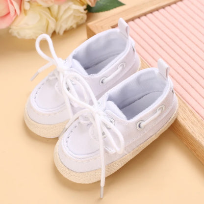 boy and girl Spring Shoe Newborn Walking Shoe White Soft-soled Sneaker 0-18 months (Non-Slipper)