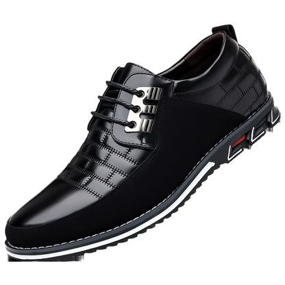 Men Formal Leather Shoes Breathable Driving Flats Spring Walking Office Work Shoes