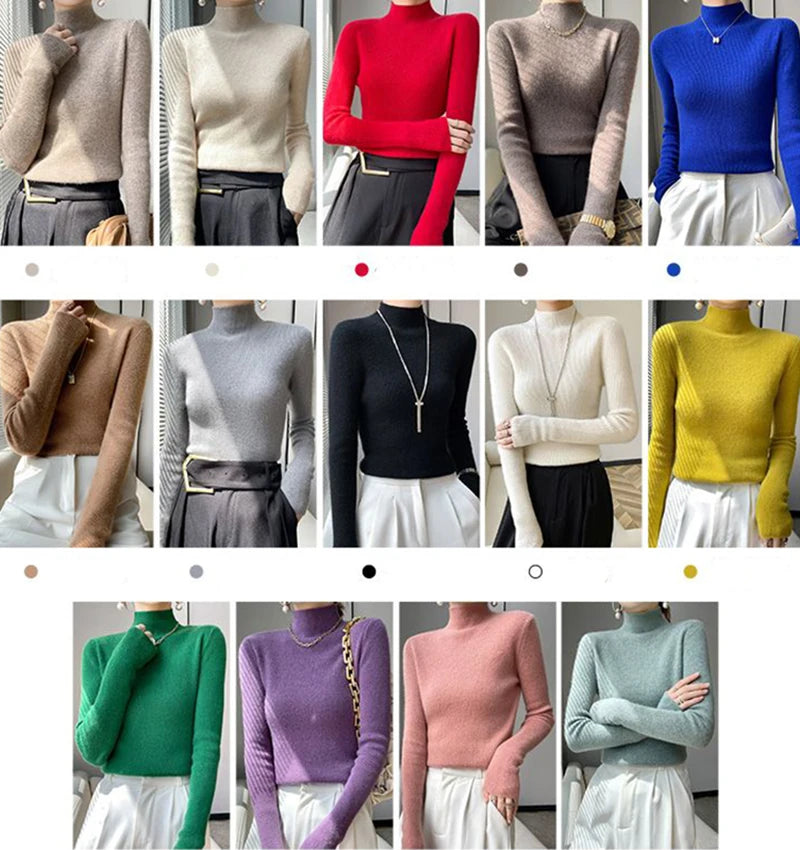 Solid Color Slim Fit Knit Sweater