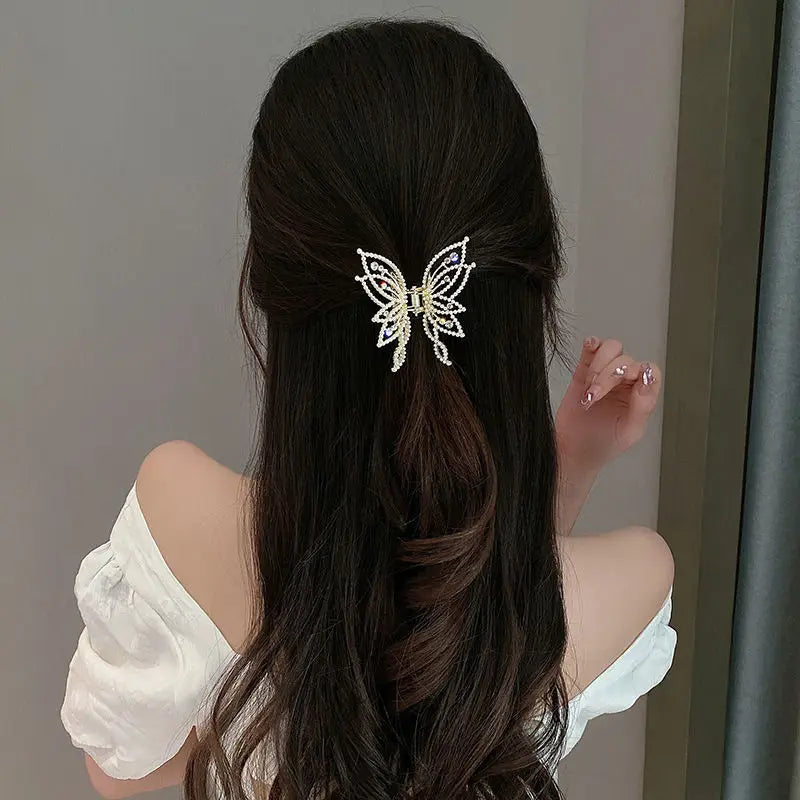 Fashion Metal openwork Hair Claw Butterfly Clips for Women Girl