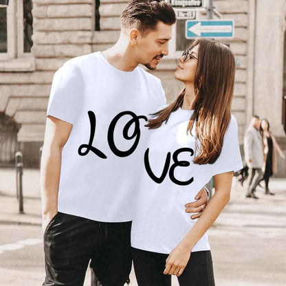 Couple T-shirt Summer Fashion  King Queen Couples T Shir