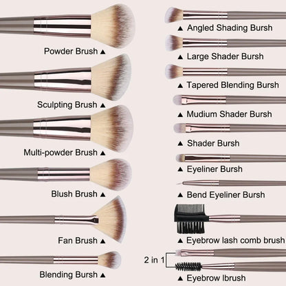 ProSoft Makeup Brush Set - 1/20pcs Blush & Highlight