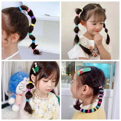 Colorful Basic Nylon Elastic Hair Ties for Girls - 20/50/100pcs