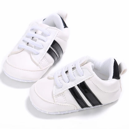 boy and girl Spring Shoe Newborn Walking Shoe White Soft-soled Sneaker 0-18 months (Non-Slipper)