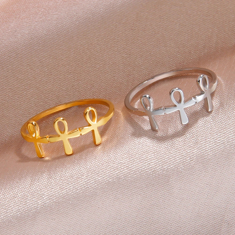 Egyptian Symbol Couple Rings