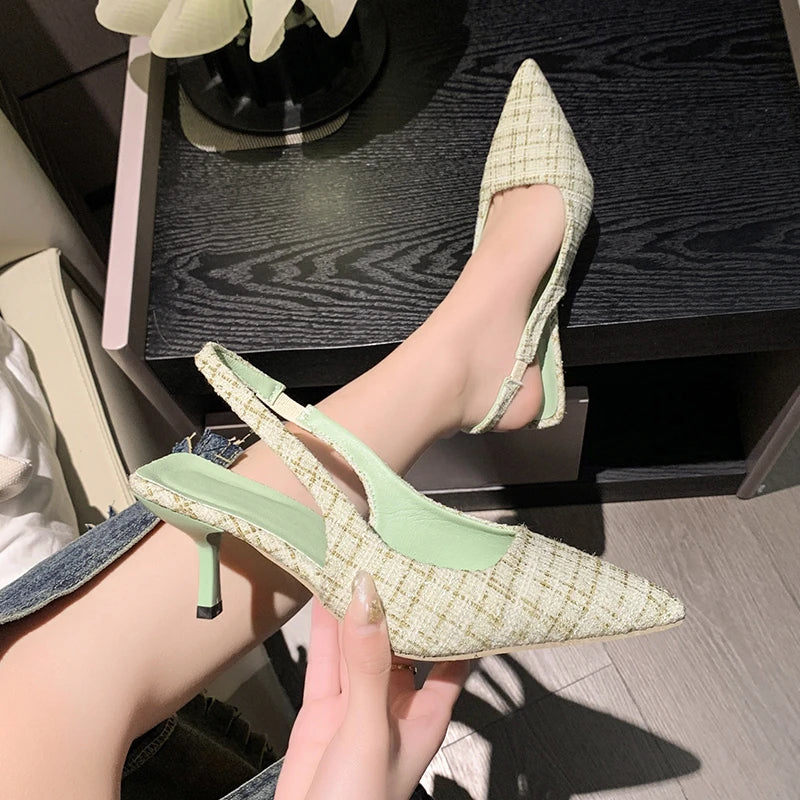 Brand Designer Sling backs High Heels Pumps Women Shoes