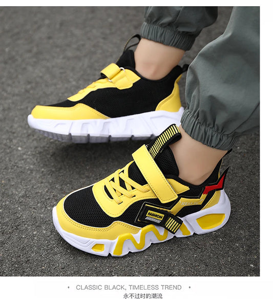 Yellow School Student Shoes 2025 Cartoon Kids Shoes