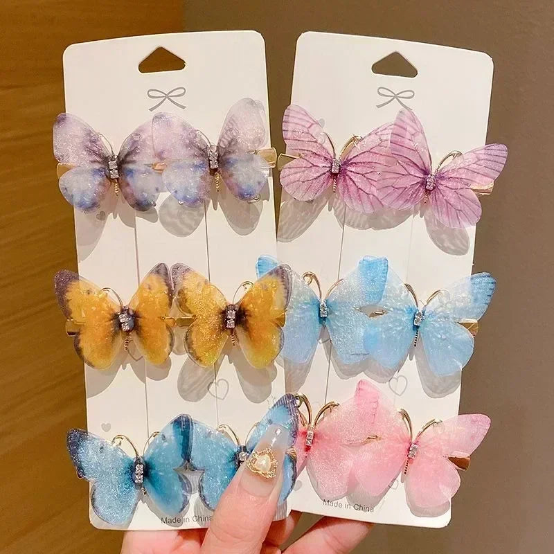 Colorful Butterfly Hairpins for Mom & Girl - 2/6pcs