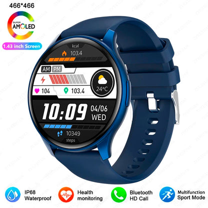 New 2025 Women & men Fashion 1.43 inches Bluetooth Call Smartwatch  AMOLED 466*466 HD Pixel Display Smart watches