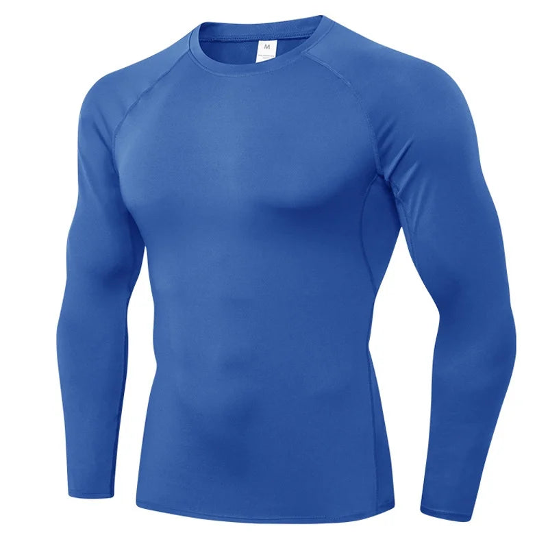 Men's Compression Shirts Longs Sleeve Workout Gym T-Shirt