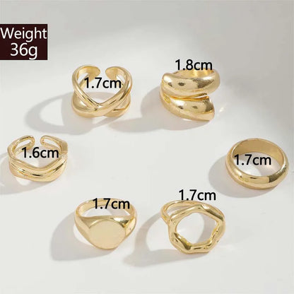 Radiant Bands: Gold Open Rings