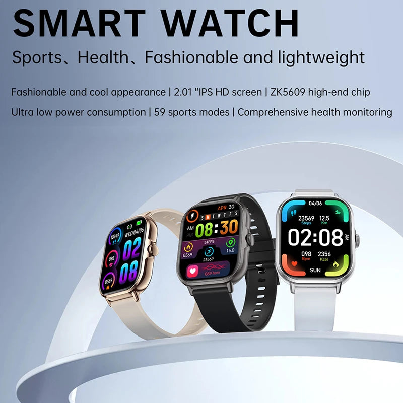 new release Xiaomi Smart Watch 2025 Android. Bluetooth Call Smartwatch Touch Dial Music Fitness Tracker Sports Watches + Earphone