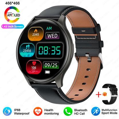 New 2025 Women & men Fashion 1.43 inches Bluetooth Call Smartwatch  AMOLED 466*466 HD Pixel Display Smart watches