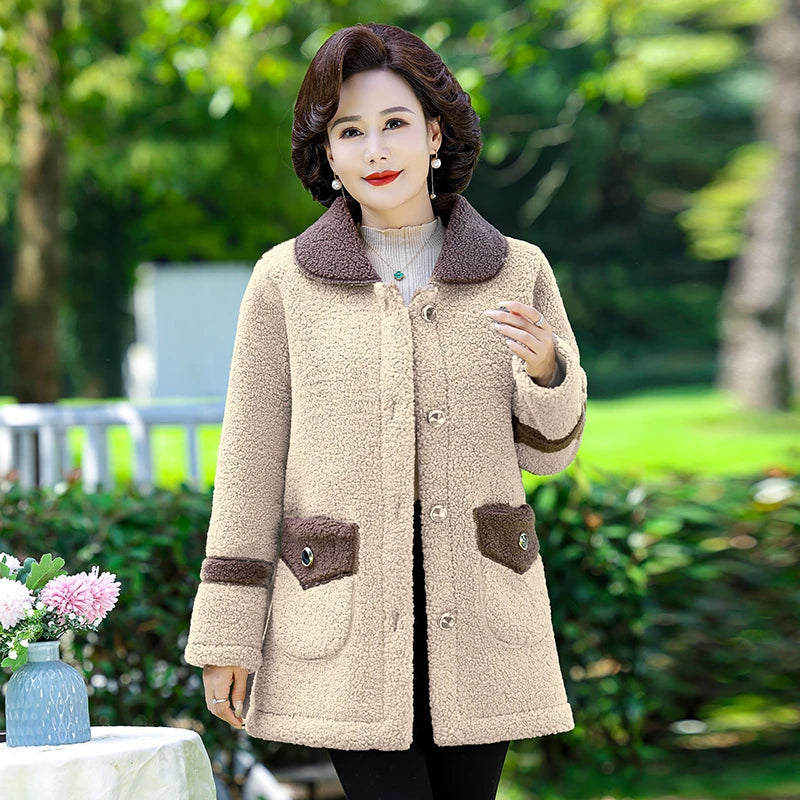 Autumn Winter Women Jacket Warm Coat Ladies Lamb Female Jacket