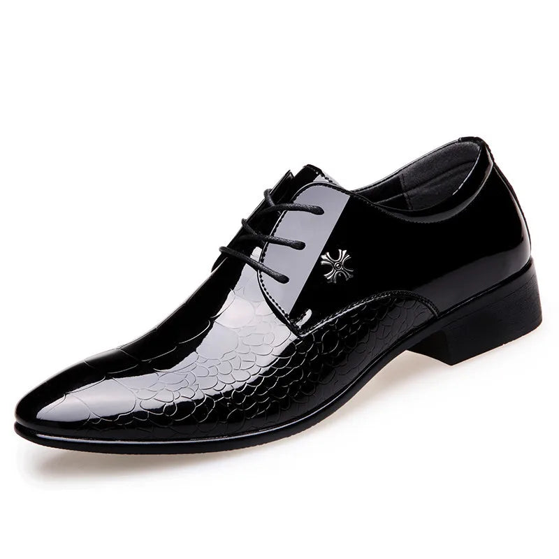 Newest Italian oxford shoes for men luxury patent leather wedding shoes size 38-48