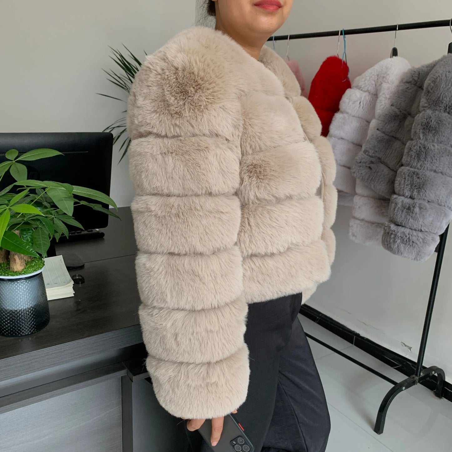 Winter Glam: High Quality Fur Jacket