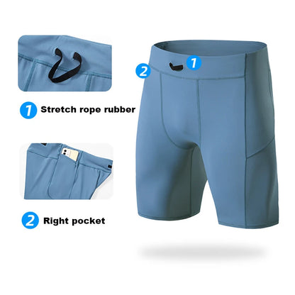 Compression Shorts Men Quick Dry Bodybuilding , Gym , Running , & Fitness