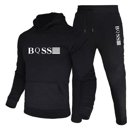 Men's Sports Suits Fashion Tracksuit Hoodies + Pants Two Pieces Sets Running Casual Sweatshirts Sweatpants Men's Clothing