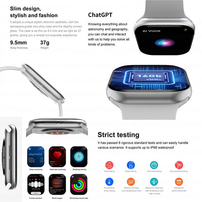 New For Apple 2025 DT Watch 10 Smart Watch Men HD AMOLED 4GB Memory Music 3D Surround Bluetooth Call Waterproof Smartwatch Woman