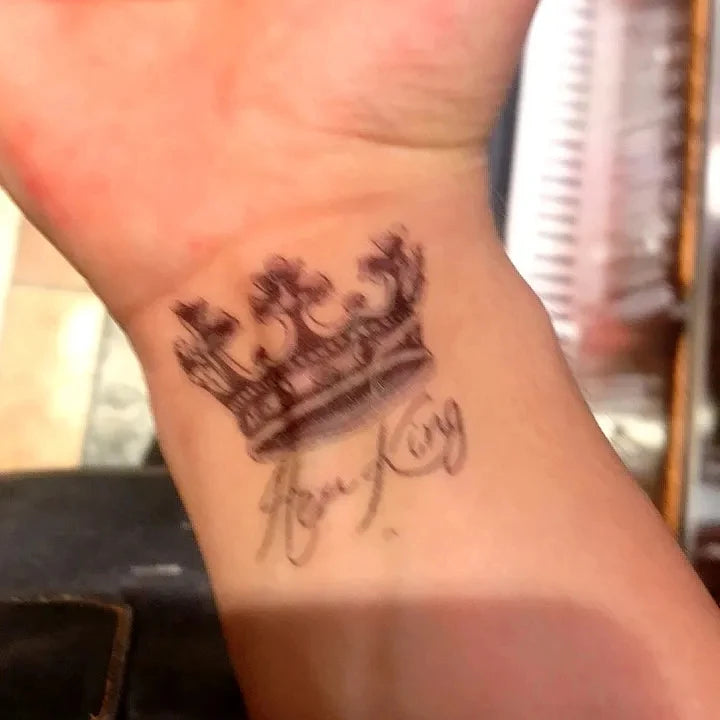 Crown Temporary Tattoo Art Couple Queen King Fake Tattoo Lasting Tattoo Sticker