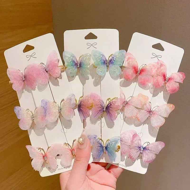 Colorful Butterfly Hairpins for Mom & Girl - 2/6pcs