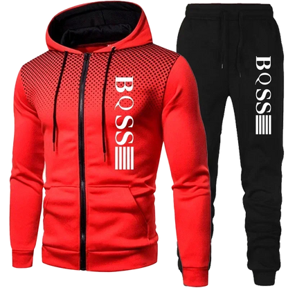 family Men and women Clothing Spotted Sweatshirt Suit Hoodie and Pants Suit Fashion 2025  Winter Clothes New Two Piece Set