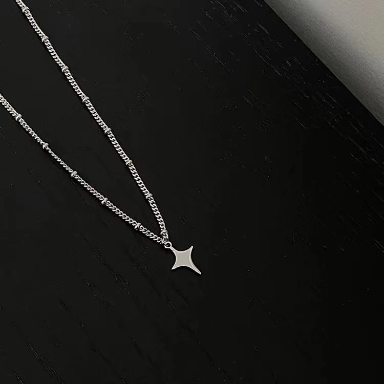 Simple Trendy Star  Necklace Pendant Neck Jewelry Accessories Women Men's Fashion Party