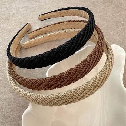 Retro Black White Bezel Hairbands Headbands for Women Girls