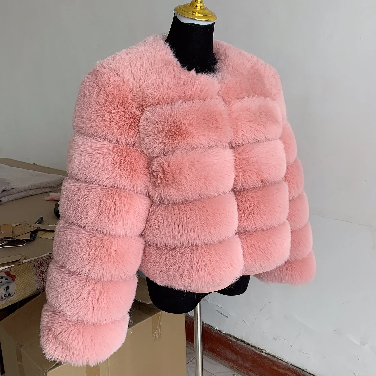 Winter Glam: High Quality Fur Jacket