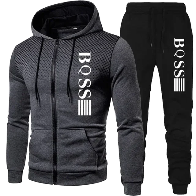 family Men and women Clothing Spotted Sweatshirt Suit Hoodie and Pants Suit Fashion 2025  Winter Clothes New Two Piece Set