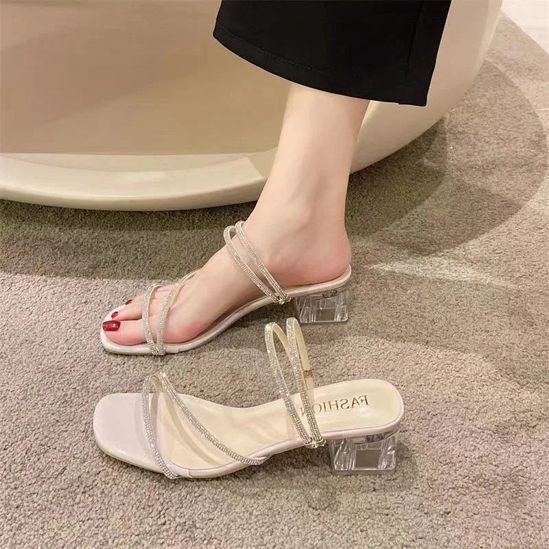 Women Summer High-Thick Heeled Square Fashion Sandals