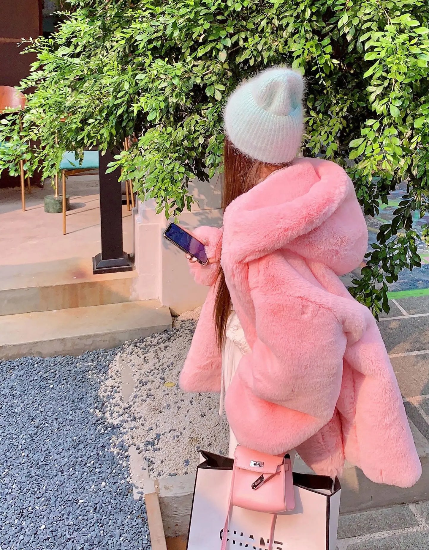 Pink Plush: Sweet Fur Coat