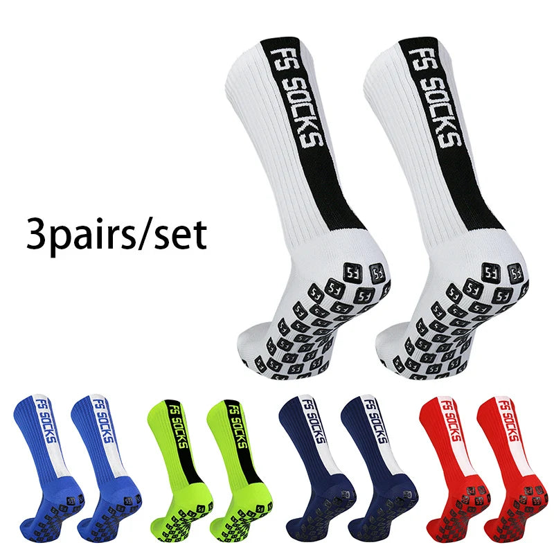 Play Safe: Non-Slip Soccer Socks Trio