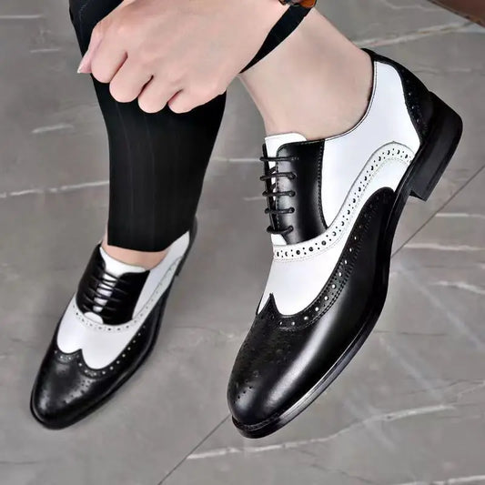 Wedding Classic Men Dress Shoes Plus Size Point Toe Business Casual