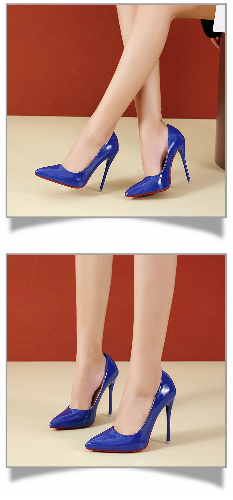 Sexy Women Shoes many colors High Heels  Pointed Toe 12cm Pumps Wedding Dress Shoes Nude